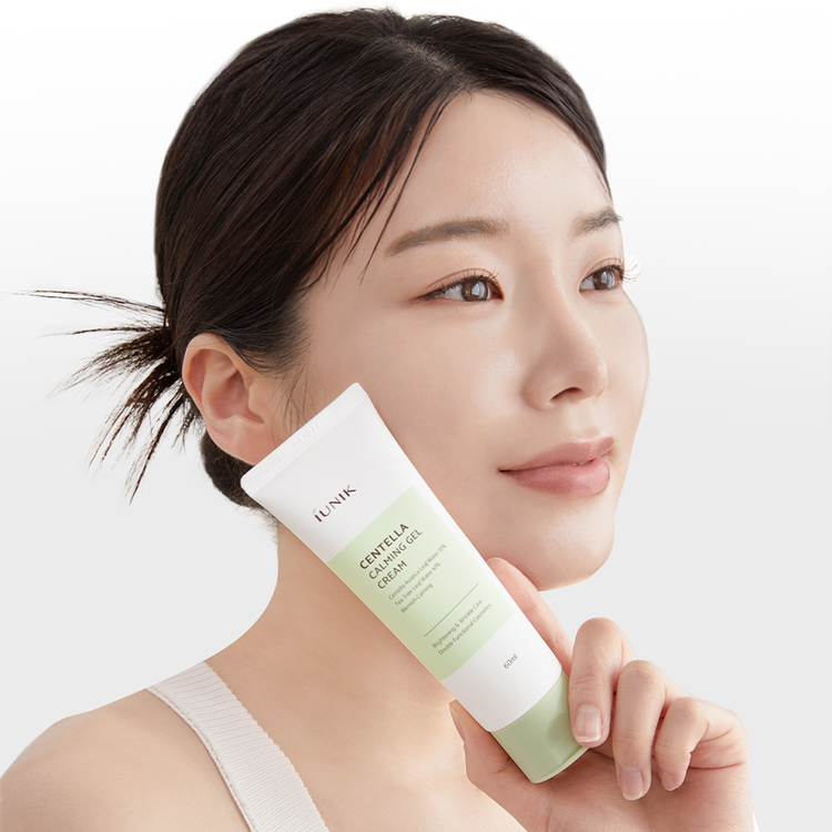 iUNIK Centella Calming Gel Cream – lightweight Korean gel moisturizer with Centella Asiatica for soothing and calming sensitive skin.