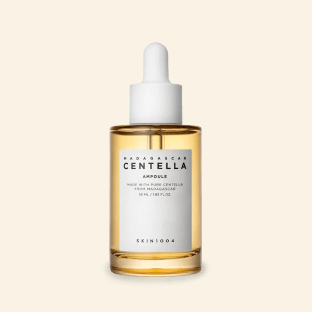 SKIN1004 Madagascar Centella Ampoule serum bottle on light beige background