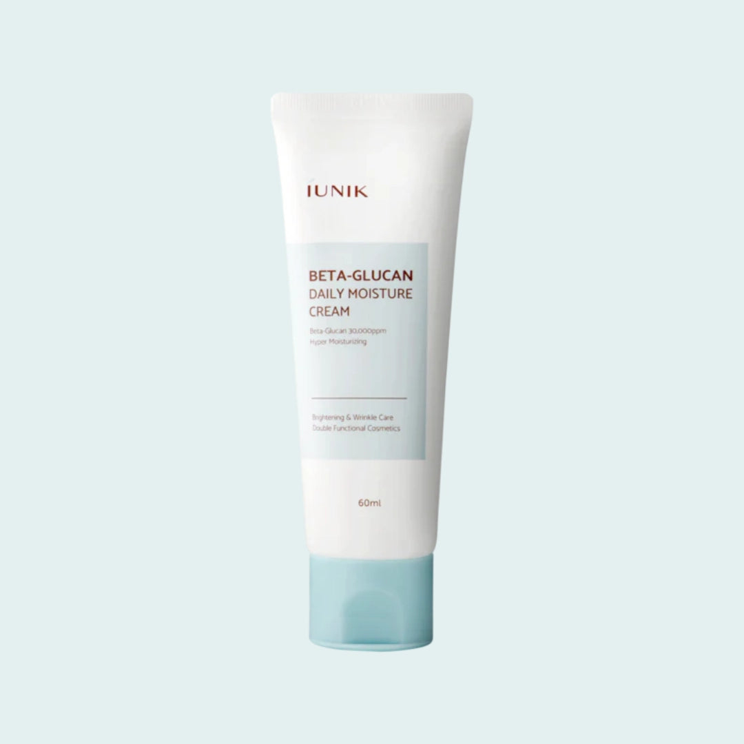 iUNIK Beta-Glucan Daily Moisture Cream – Korean skincare moisturizer for deep hydration and anti-aging, ideal for dry or sensitive skin.