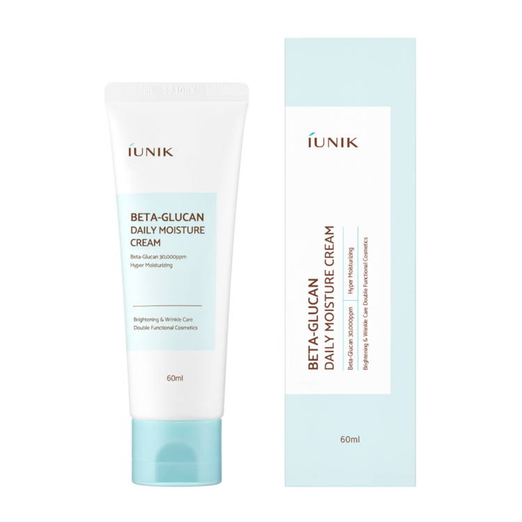 iUNIK Beta-Glucan Daily Moisture Cream – ultra-hydrating Korean face moisturizer with 30,000 ppm beta-glucan for dry, sensitive skin.